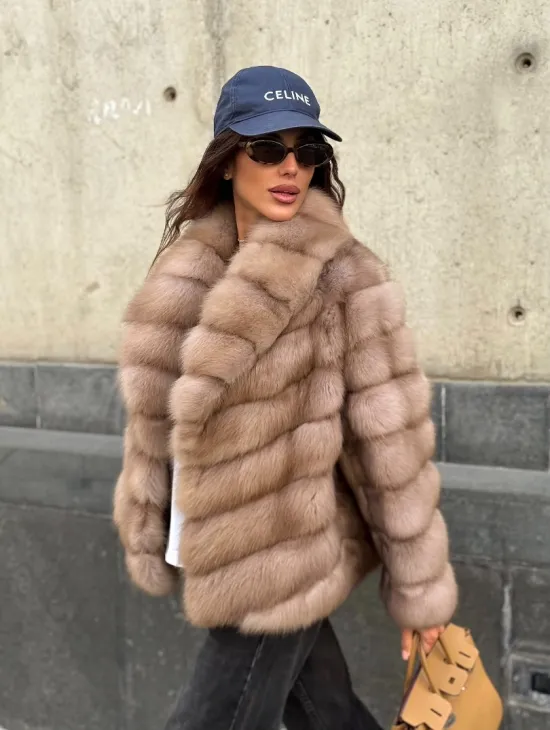 Шуба из куницы в цвете тор-тор - фото 8