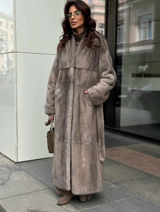 Длинная норковая шуба - фото 4
