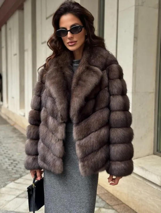 Шуба автоледи из аукционного седого соболя - фото 4