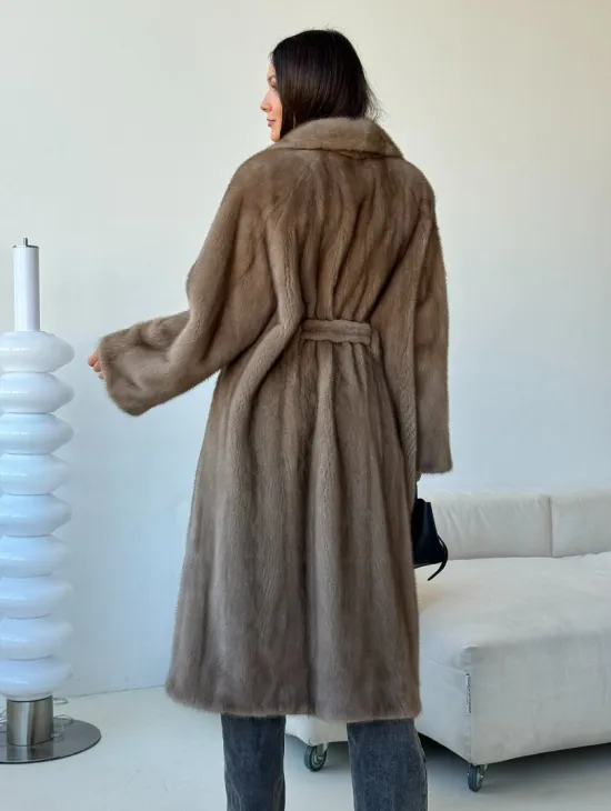 Норка пастель роспуск английский воротник - фото 9