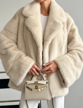 Женский норковый полушубок - фото 3