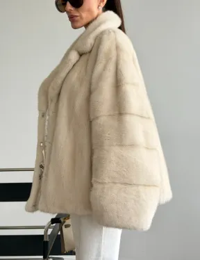 Женский норковый полушубок - фото 4