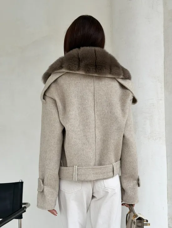 Куртка - пальто с мехом финского песца - фото 9