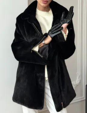 Черная норковая косуха - фото 2