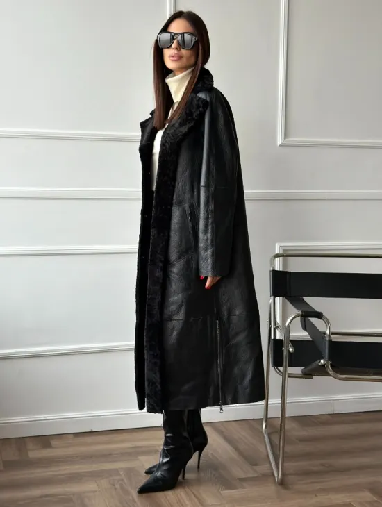 Дубленка из натуральной овчины астраган - фото 9