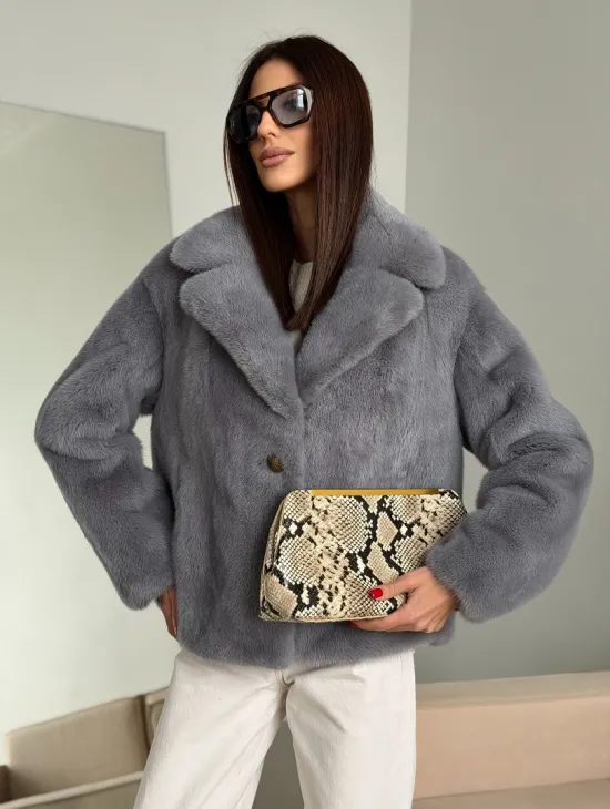 Короткая норковая шуба автоледи - фото 9