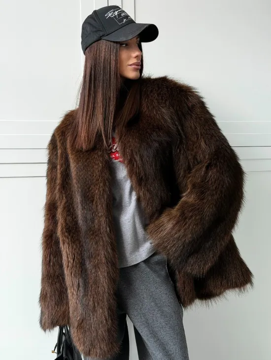 Жакет - полушубок из меха финского енота Saga - фото 9