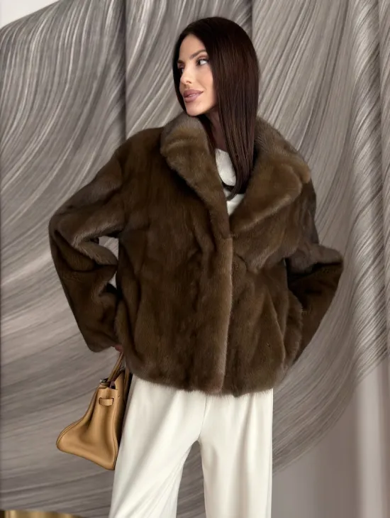 Жакет норковый под соболь - фото 4